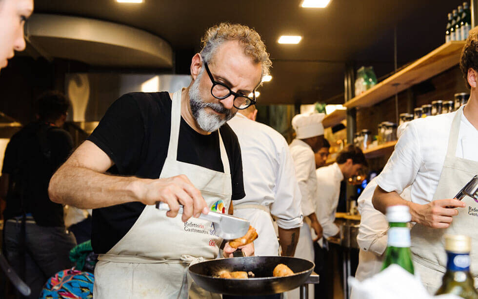 Massimo Bottura cooking
