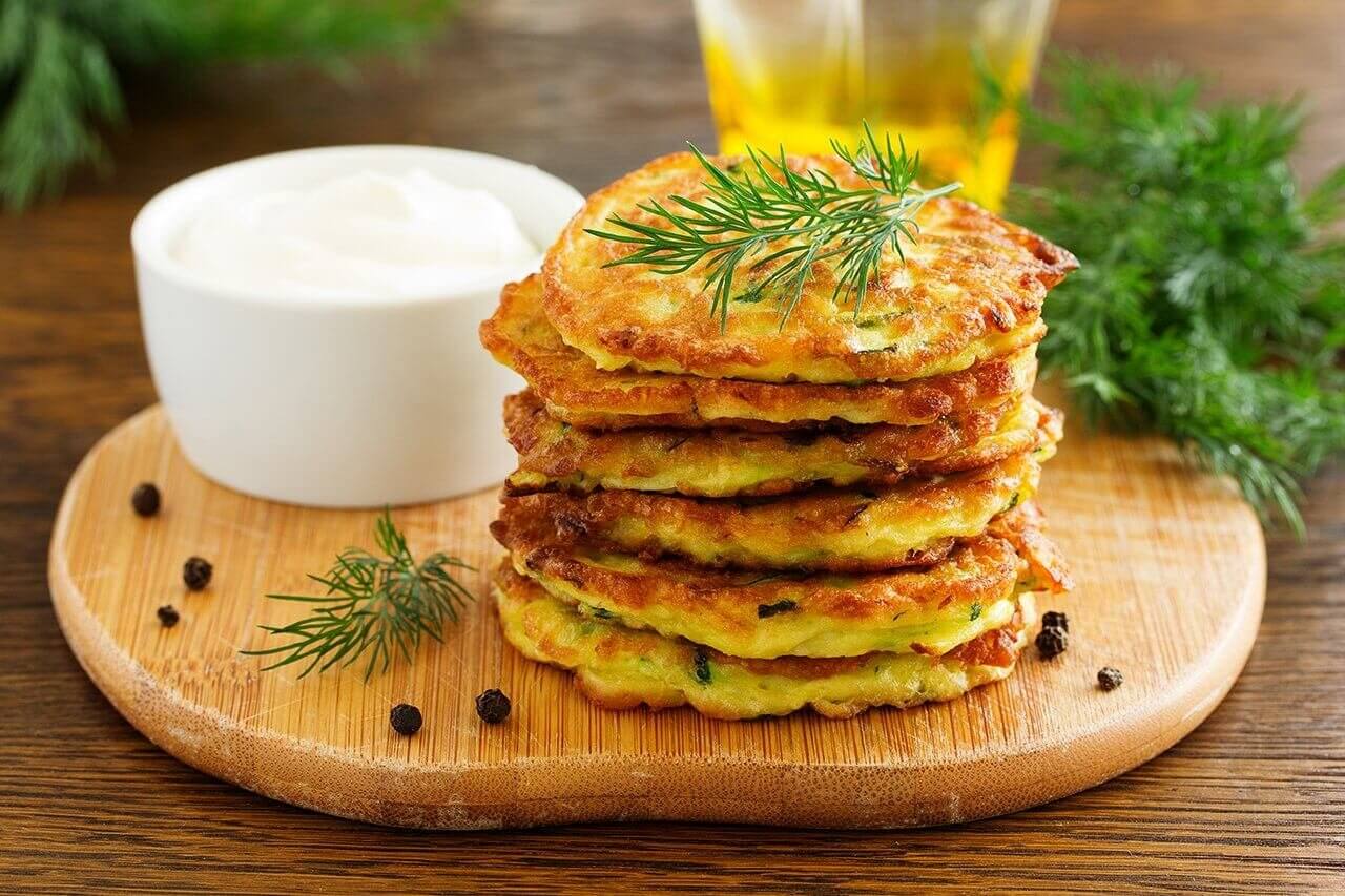 Green pancakes are a delicious way to use up leftover veggies