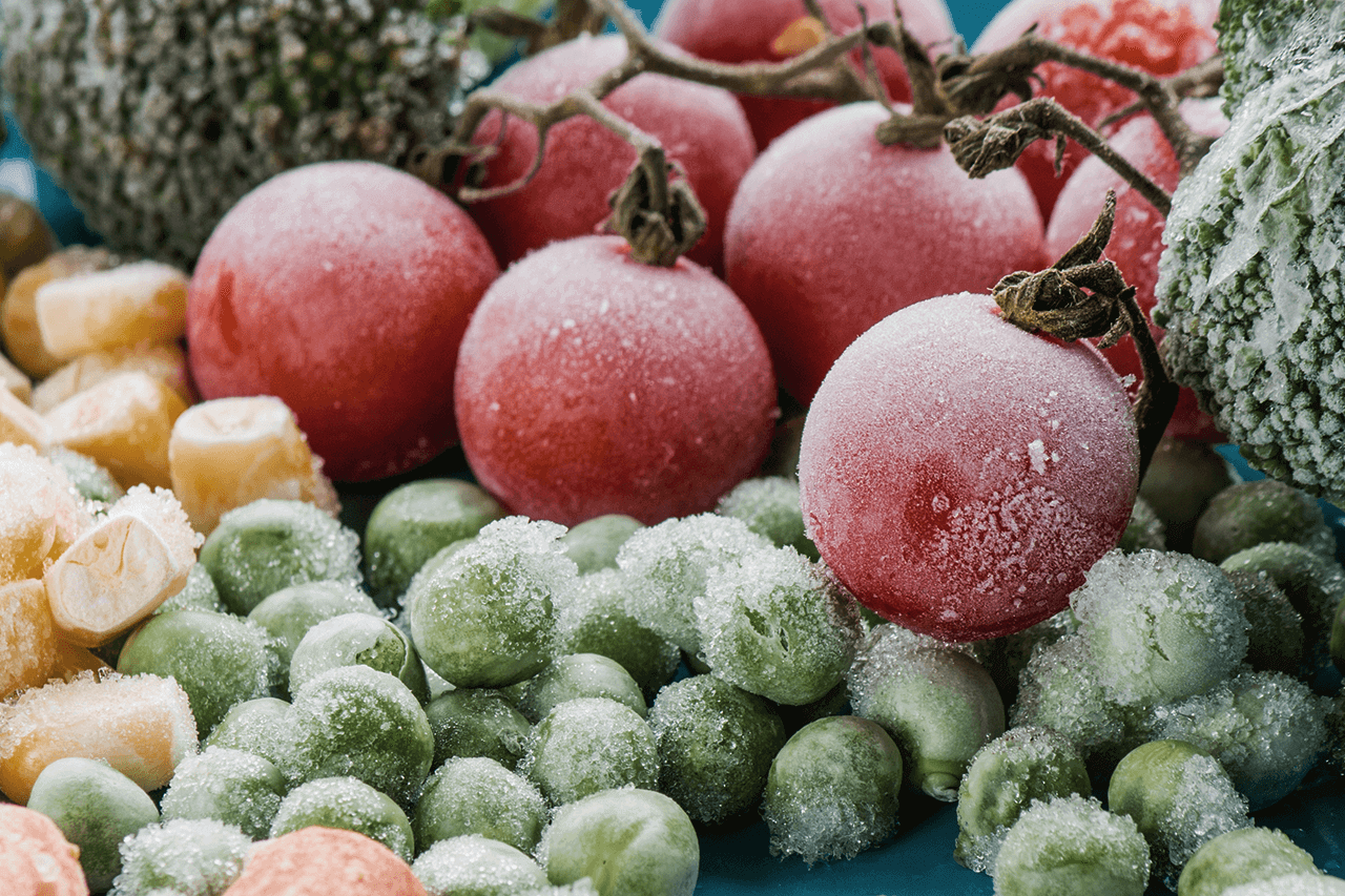 Fruit and vegetables have specific freezing requirements